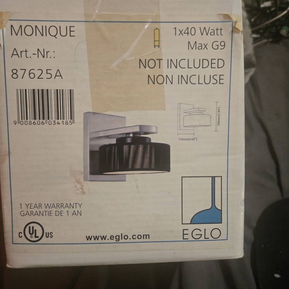 GLO jeans Monique Black Wall Light Fixture